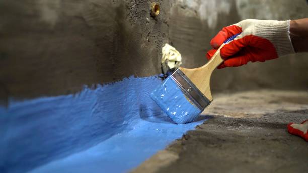 Commercial Waterproofing project at a Pasadena, MD business property by SJ Waterproofing Pros